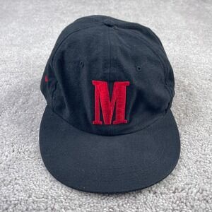 VINTAGE Marlboro Hat Cap Strapback‎ Black Logo Bronco Cowboy Logo Cigarette Mens
